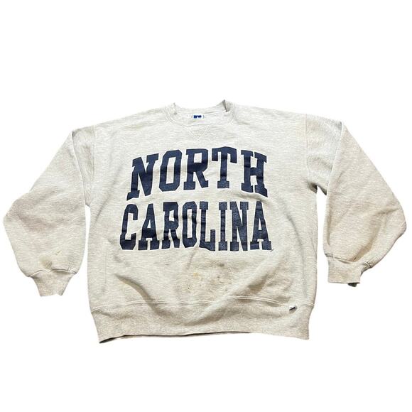 Vintage North Carolina UNC Tarheels Russell‎ Athletic Crewneck Sweatshirt Large - Picture 1 of 8